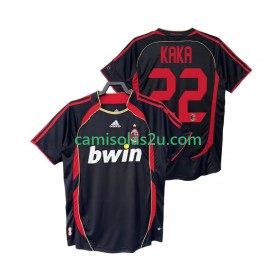 Camisolas de futebol AC Milan KAKA 22 2006 2007 Retro Equipamento 3ª Manga Curta